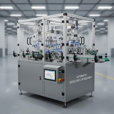 Desiccant Cap Assembly Machine with 99% Satisfactory Rate, PLC Control, and Photoelectric Sensor Detection for Automated Production Lines