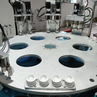 ওয়াশিং ডিটারজেন্ট ক্যাপ স্বয়ংক্রিয় সমাবেশ মেশিন টার্নটেবিল অপারেশন স্টেইনলেস স্টীল থেকে তৈরি